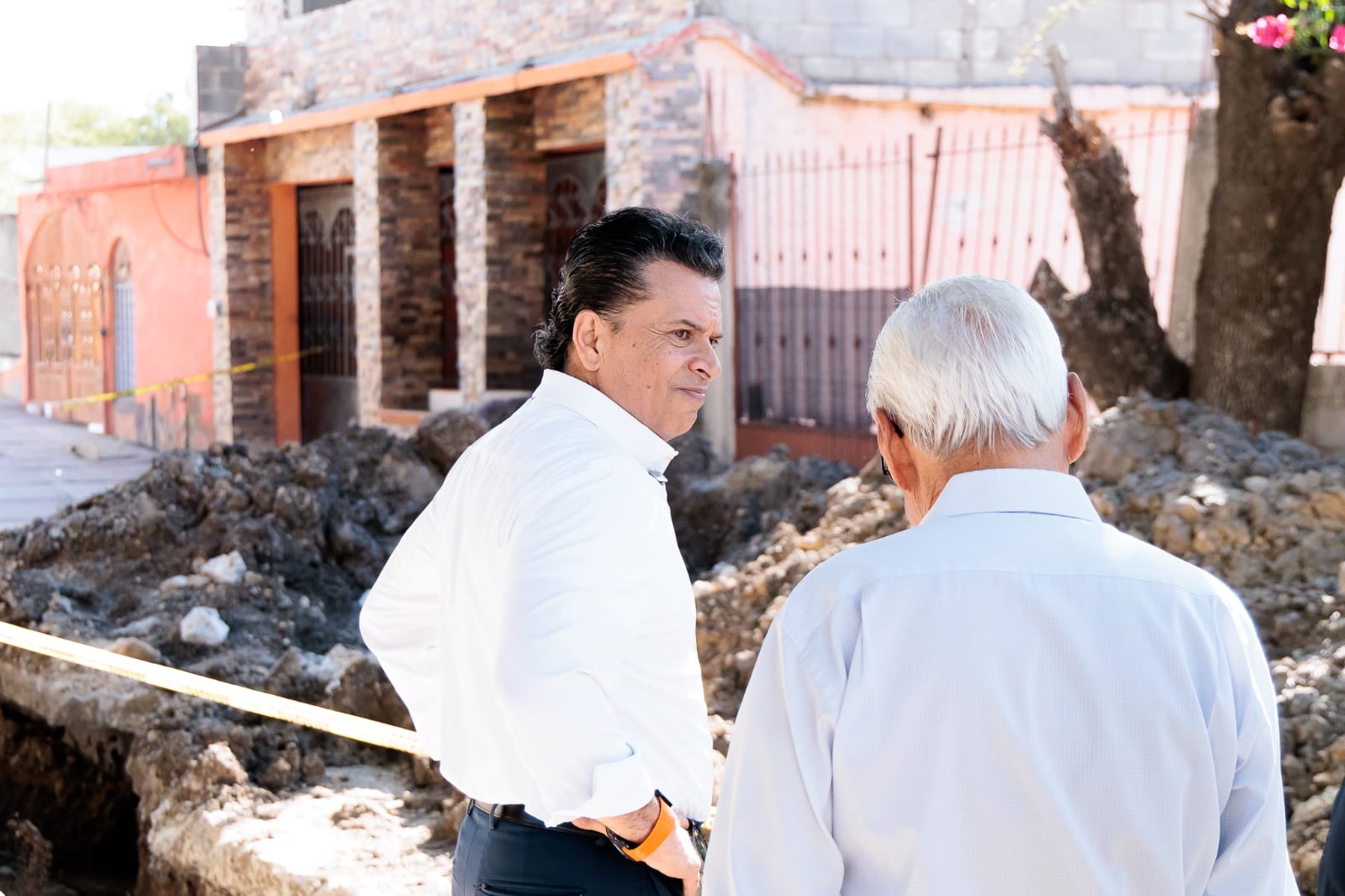 Supervisa Gattás obras de agua potable y drenaje en sectores de Victoria