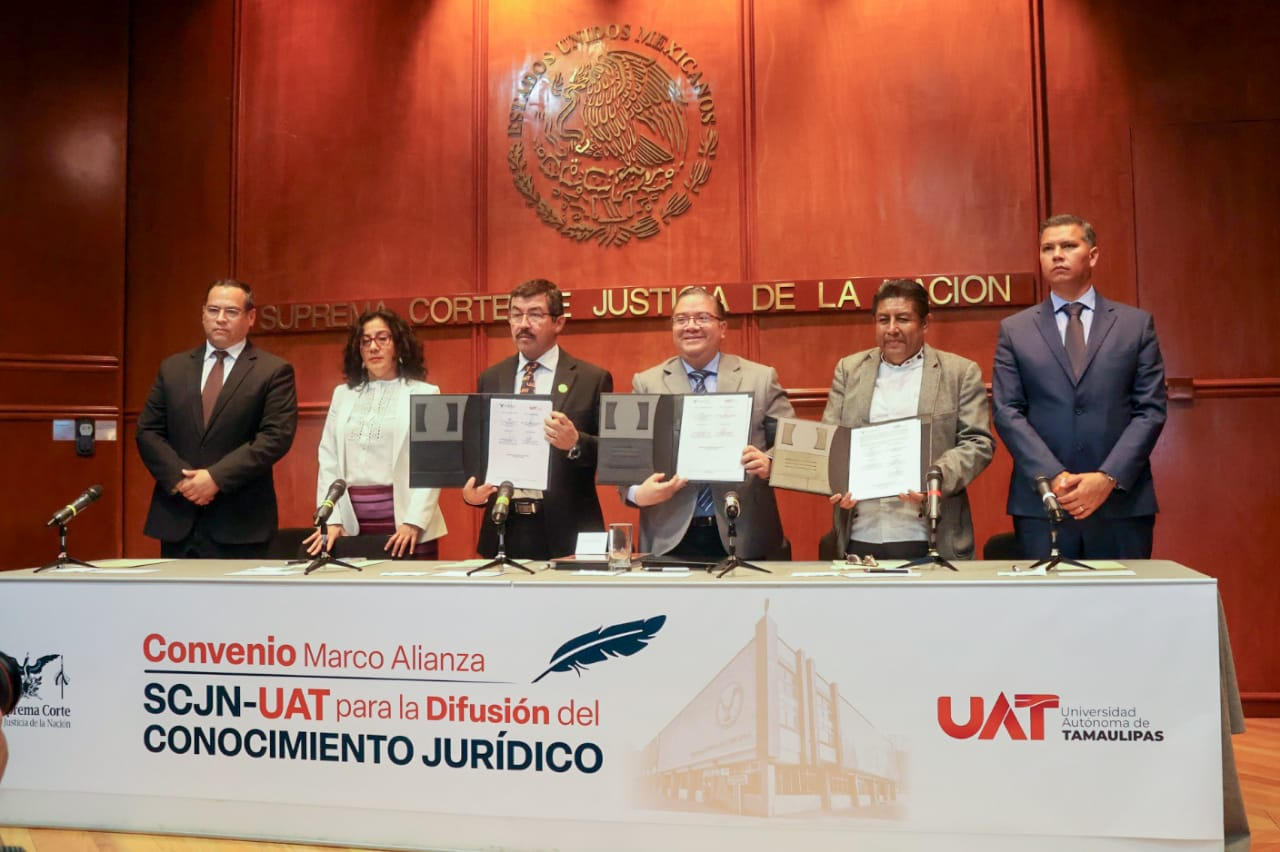 Pactan UAT y Suprema Corte alianza para difusión del conocimiento jurídico