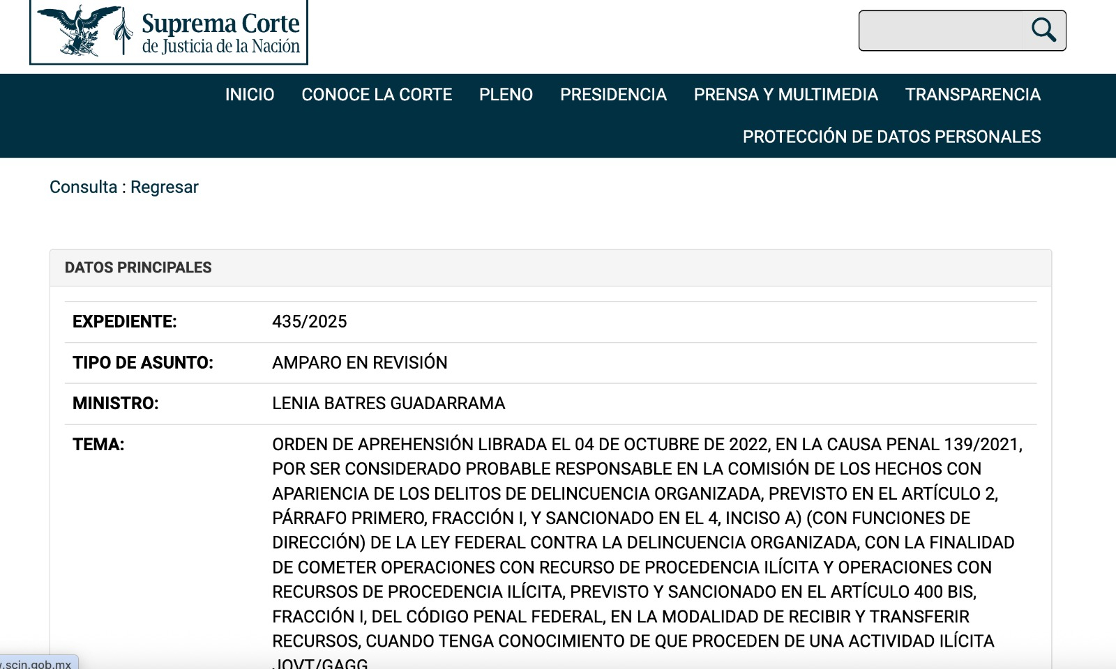 Revisión crucial en SCJ; proyectarían negar Amparo a CDV