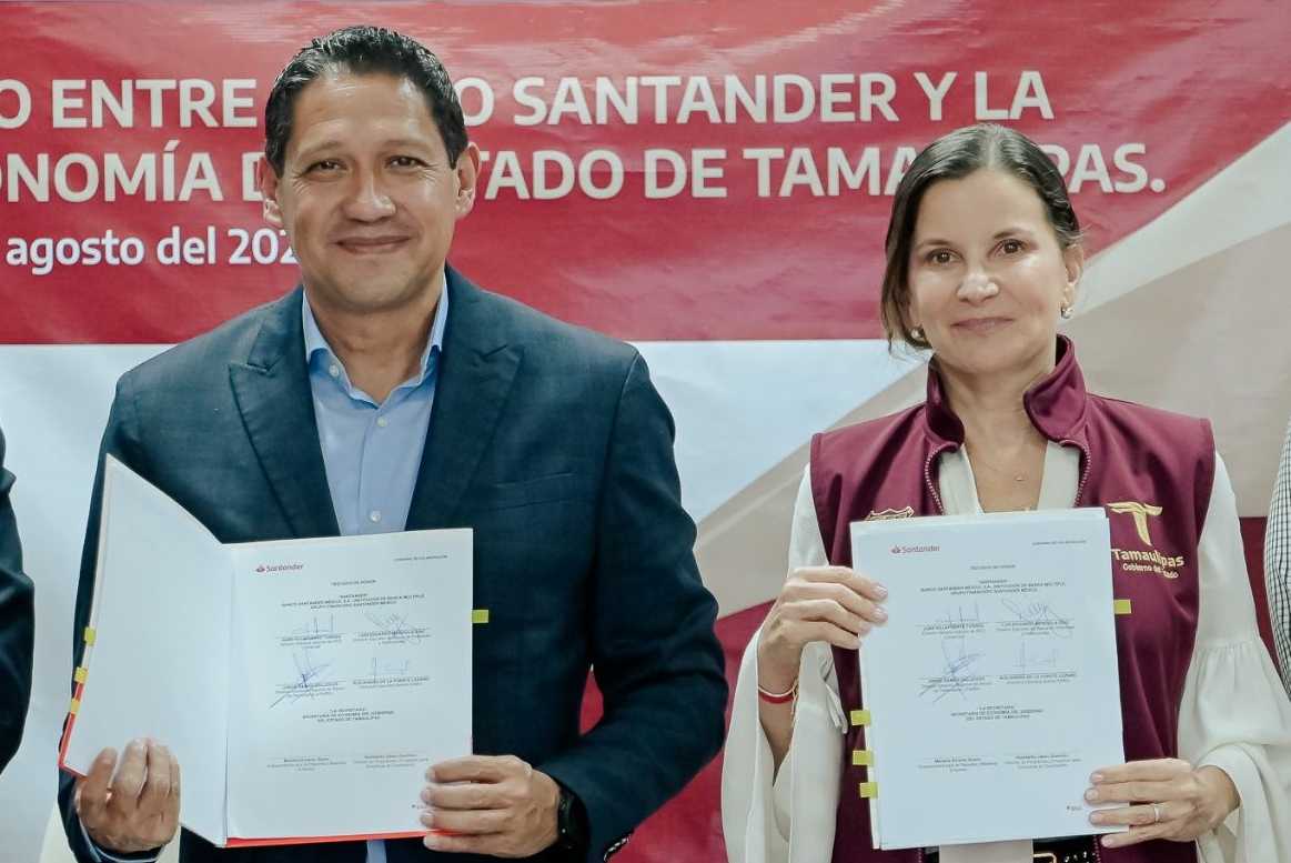 Convenio Economía - Santander México otorga créditos por 92 mdp a MiPyMEs tamaulipecas