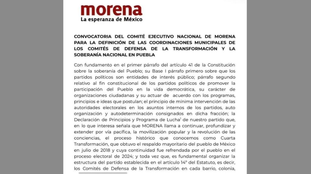 Morena lanza convocatoria a las alcaldías