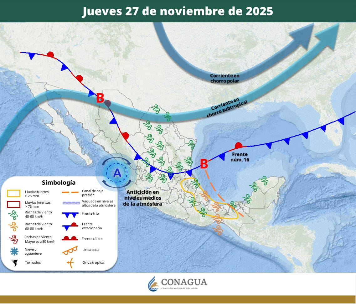 Emiten nueva alerta por frio y lluvias en Tamaulipas durante las próximas 72 horas