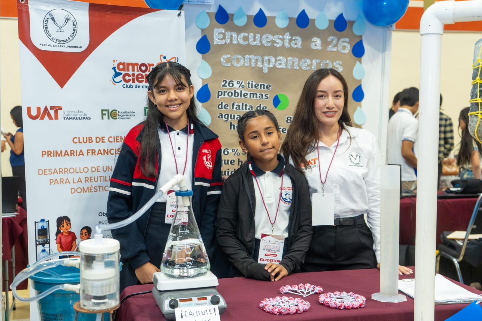 Con asesoría de la UAT alumnas de primaria crean filtro ecológico de agua